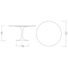 Eero Saarinen Tulip Table H 73 en Emperador Dark Marble Made in Italy Viadurini
