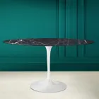 Table Tulipe Eero Saarinen H 73 Ovale en céramique Marquinia Made in Italy - Ecarlate Viadurini