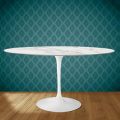 Table Tulipe Eero Saarinen H 74 Ovale Céramique Morpheus Made in Italy - Ecarlate