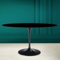 Table Tulipe Eero Saarinen H 74 Ovale en Céramique Noir Absolu Made in Italy - Ecarlate