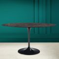 Table Tulipe Eero Saarinen H 74 Ovale en Céramique Noir Désirée Made in Italy - Ecarlate