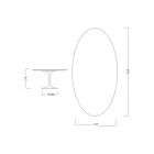 Table Tulipe Eero Saarinen H 73 Ovale en Céramique Noir Laurent Made in Italy - Ecarlate Viadurini