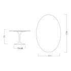 Table Tulipe Eero Saarinen H 73 Ovale en Céramique Rem Made in Italy - Ecarlate Viadurini