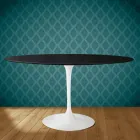 Table Tulipe Eero Saarinen H 73 Ovale en céramique Sirius Made in Italy - Ecarlate Viadurini