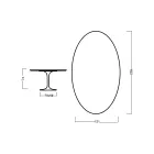 Table Tulipe Eero Saarinen H 73 Ovale en Chêne Naturel Made in Italy - Scarlet Viadurini