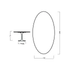 Table Tulipe Eero Saarinen H 73 Ovale en Chêne Naturel Made in Italy - Scarlet Viadurini