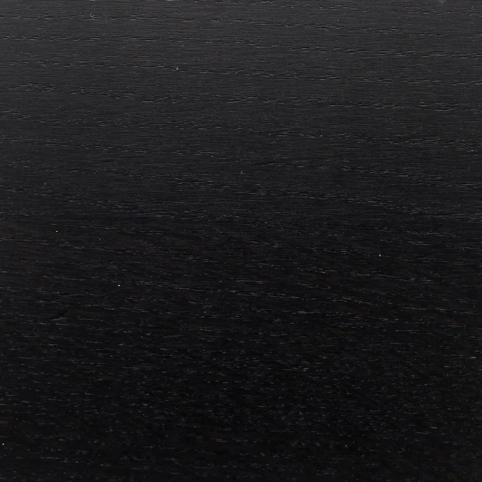 Table Tulipe Eero Saarinen H 73 Ovale en chêne teinté noir Made in Italy - Scarlet Viadurini