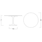 Table Tulipe Eero Saarinen H 73 Rond en Blanc Absolu Made in Italy - Scarlet Viadurini