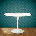 Table Tulipe Eero Saarinen H 74 Rond en Céramique Entzo Made in Italy - Ecarlate