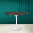 Table Tulipe Eero Saarinen H 73 Round Ceramic Noir Desire Made in Italy - Scarlet Viadurini