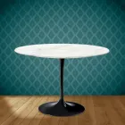 Table Tulipe Eero Saarinen H 73 Round Ceramic Rem Made in Italy - Scarlet Viadurini