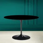 Table Tulipe Eero Saarinen H 73 Rond en Noir Absolu Made in Italy - Scarlet Viadurini