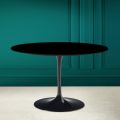 Table Tulipe Eero Saarinen H 73 Rond en Noir Absolu Made in Italy - Scarlet