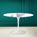 Table Tulipe Eero Saarinen H 73 Rond en Statuario Altissimo Made in Italy - Ecarlate