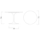 Table Tulipe Eero Saarinen H 74 avec plateau en stratifié liquide noir Made in Italy - Scarlet Viadurini