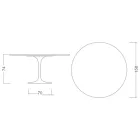 Eero Saarinen Tulip Table H 74 avec plateau MDF en stratifié liquide blanc - Scarlet Viadurini