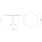 Table Tulipe Eero Saarinen H 74 cm, céramique Domoos, fabriquée en Italie - Écarlate Viadurini