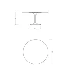 Table Tulipe Eero Saarinen H 74 cm Céramique Morpheus Fabriquée en Italie - Écarlate Viadurini