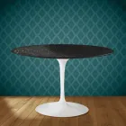 Table Tulipe Eero Saarinen H 74 cm en céramique Somnia, fabriquée en Italie - Écarlate Viadurini