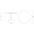Table Tulipe Eero Saarinen H 74 cm en céramique Somnia, fabriquée en Italie - Écarlate Viadurini