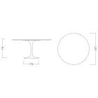 Table Tulipe Eero Saarinen H 74 cm en céramique Somnia, fabriquée en Italie - Écarlate Viadurini