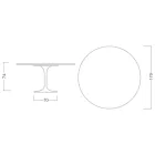 Table Tulipe Eero Saarinen H 74 en marbre Arabescato Made in Italy - Ecarlate Viadurini