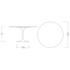 Eero Saarinen H 74 Table Tulipe en Marbre Calacatta Or Made in Italy - Ecarlate Viadurini