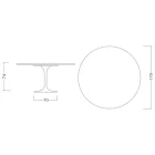 Table Tulipe Eero Saarinen H 74 en marbre Emperador foncé Made in Italy - Ecarlate Viadurini