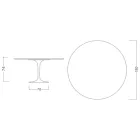 Table Tulipe Eero Saarinen H 74 en marbre Emperador foncé Made in Italy - Ecarlate Viadurini