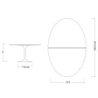 Eero Saarinen Tulip Table H 74 ovale à rallonge en stratifié liquide blanc - Scarlet Viadurini
