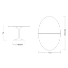 Eero Saarinen Tulip Table H 74 ovale à rallonge en stratifié liquide noir - Scarlet Viadurini