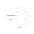 Table Tulipe Eero Saarinen H 74 Ovale en Céramique Noir Désirée Made in Italy - Ecarlate Viadurini