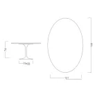 Table ovale Tulipe Eero Saarinen H 74 cm en céramique Salina, fabriquée en Italie - Écarlate Viadurini