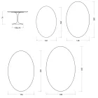 Table ovale Tulip H 74 d'Eero Saarinen en stratifié liquide, fabriquée en Italie - Écarlate Viadurini