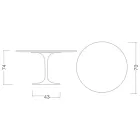 Table Tulipe Eero Saarinen H 74 Rond en Marbre Calacatta Or Fabriquée en Italie - Ecarlate Viadurini