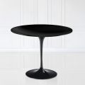 Table Tulipe Eero Saarinen H 74 avec plateau en stratifié liquide noir Made in Italy - Scarlet