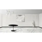 Table Tulipe Eero Sarinen H 73 avec plateau en stratifié liquide noir Made in Italy - Scarlet Viadurini