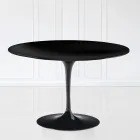 Table Tulip Eero Sarinen H 73 avec plateau MDF en stratifié liquide noir - Scarlet Viadurini