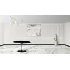 Table Tulip Eero Sarinen H 73 avec plateau MDF en stratifié liquide noir - Scarlet Viadurini