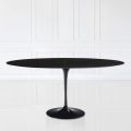 Eero Saarinen H 74 Table Tulipe ovale à rallonge en stratifié liquide noir - Scarlet