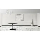 Tulip Table Eero Sarinen H 73 ovale extensible en stratifié liquide noir - Scarlet Viadurini