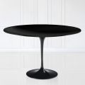 Table ovale Tulip Eero Saarinen H 73 en stratifié liquide noir Made in Italy - Scarlet