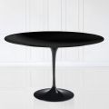 Table Tulipe Eero Saarinen H 74 Ovale en stratifié liquide noir Made in Italy - Scarlet