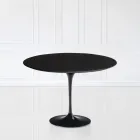 Table Tulipe Saarinen H 73 extensible en stratifié liquide noir Made in Italy - Scarlet Viadurini