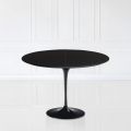 Table Tulipe Saarinen H 74 à rallonge en stratifié liquide noir Made in Italy - Scarlet