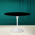 Table Tulipe Saarinen H 73 Rond en Céramique Noir Absolu Made in Italy - Scarlet