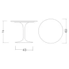 Table Tulipe Saarinen H 73 Rond en Céramique Noir Absolu Made in Italy - Scarlet Viadurini