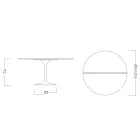 Table Tulipe Saarinen H 74 à rallonge en stratifié liquide noir Made in Italy - Scarlet Viadurini