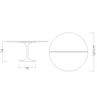 Table Tulipe Saarinen H 74 à rallonge en stratifié liquide noir Made in Italy - Scarlet Viadurini