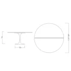 Table Tulipe Saarinen H 74 à rallonge en stratifié liquide noir Made in Italy - Scarlet Viadurini